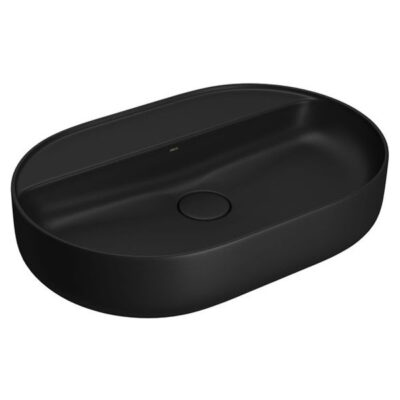 Cuba Oval Apoio com Mesa Deca 60cm Ebano Fosco L.14060.M.94