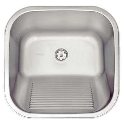 Tanque Encaixe Hera 25L Aco Inox Acetinado 40X40cm