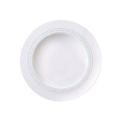 Prato Fundo Monocroma Porcelana Decorada 23Cm