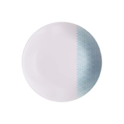 Prato Fundo Aquarius Porcelana Decorada 22Cm