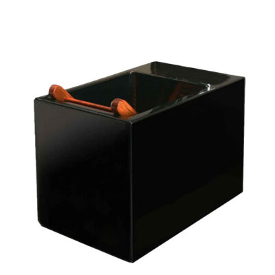 Cuba tanque Preto com fixação lateral e esfregão de madeira Deca L.116D.95
