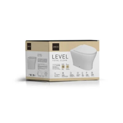 Kit Completo Bacia Convencional Deca Level Total Clean Branco KP.8510.17