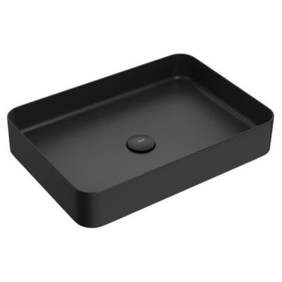 Cuba Inox Lavatorio Retangular Apoio Deca 50cm Black Matte LI.13050.BL.MT.VAL