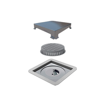Ralo Linear Elleve Square Tampa Inox 10 x 10 cm - 7342